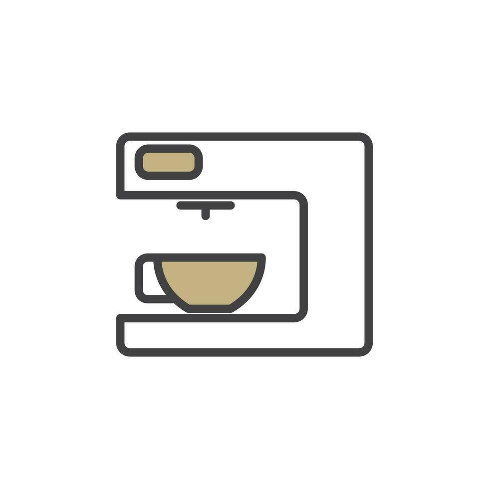 koffie maker icoon. teken voor mobiel concept en web ontwerp. schets vector icoon. symbool, logo illustratie. vector grafiek.