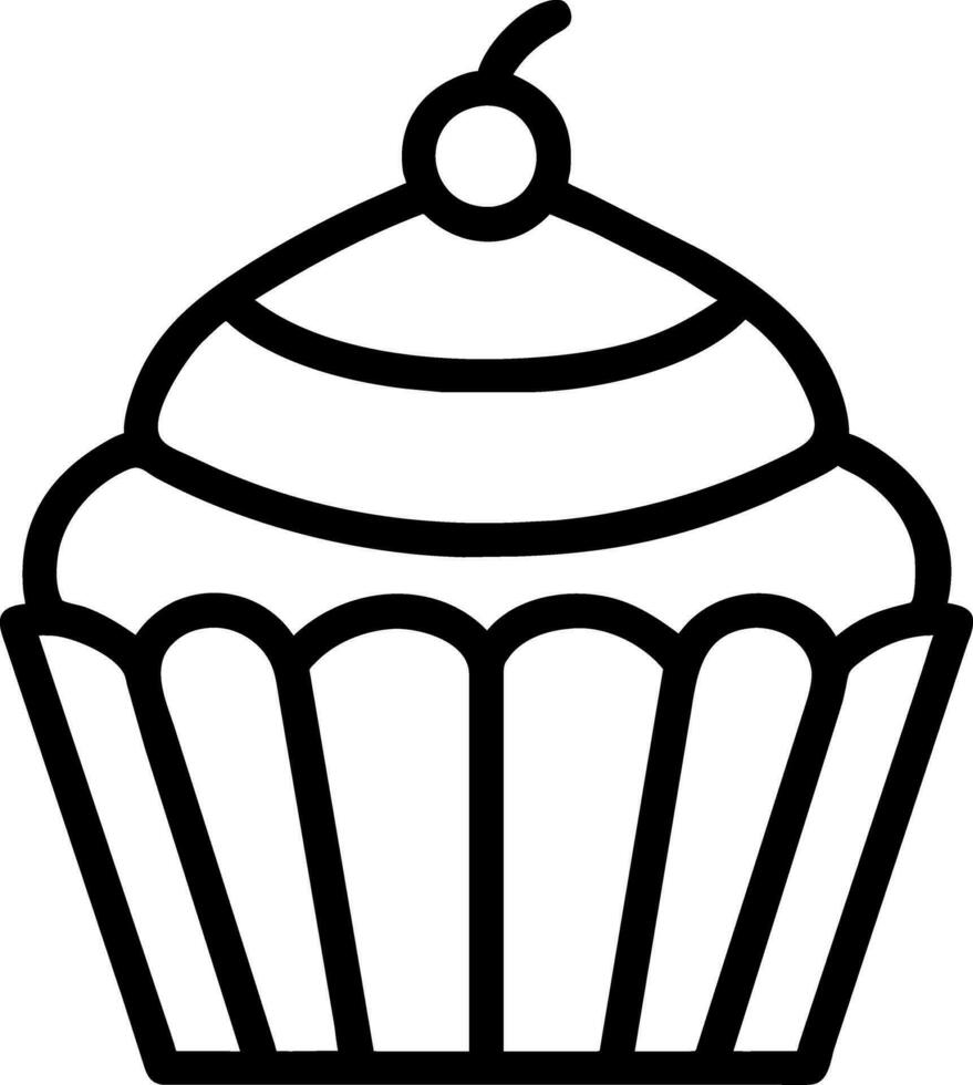 kleurboek cupcake vector