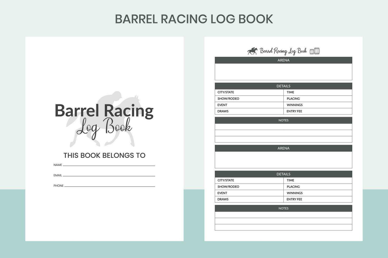 vat racing log boek pro sjabloon vector