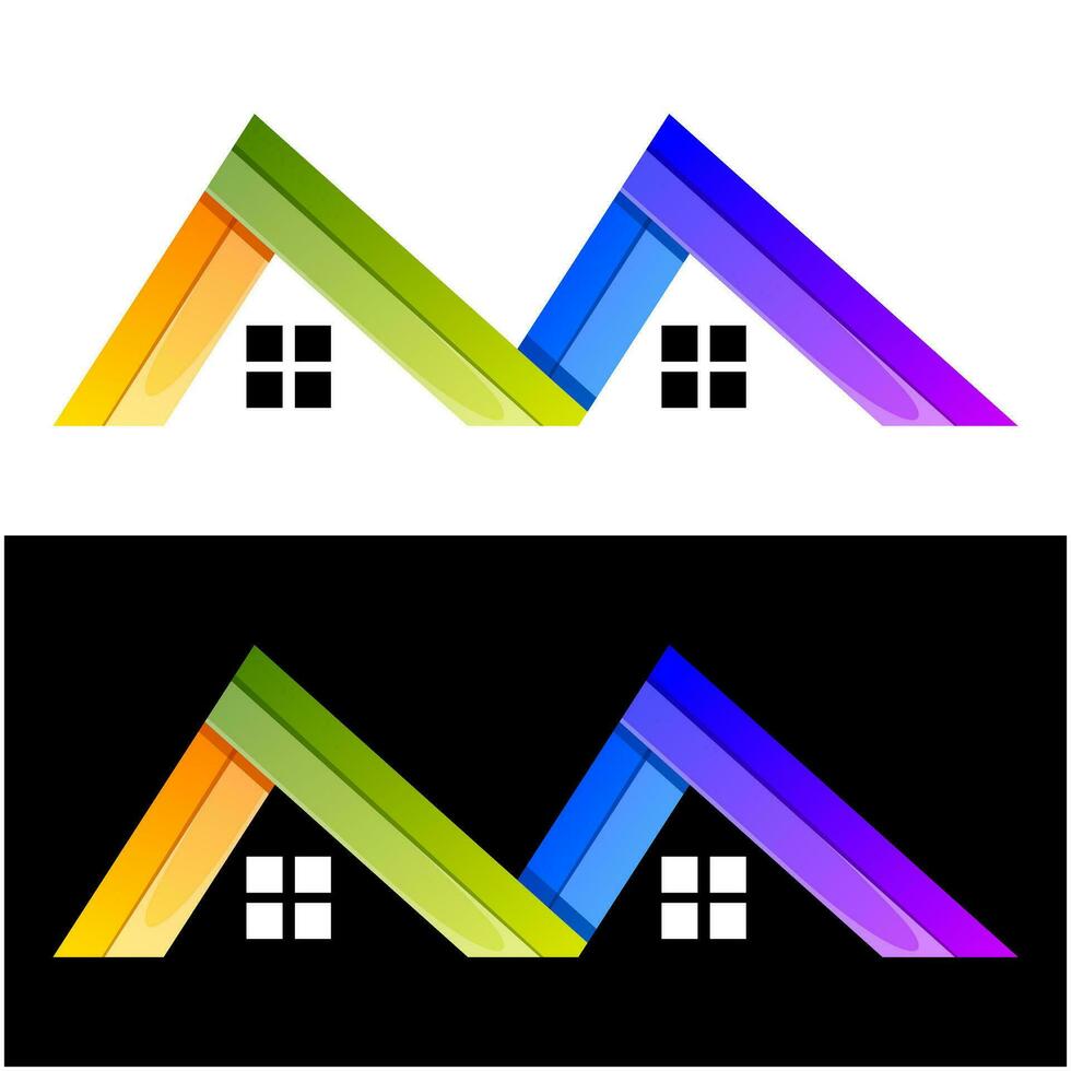 huis kleurrijk icoon logo ontwerp vector