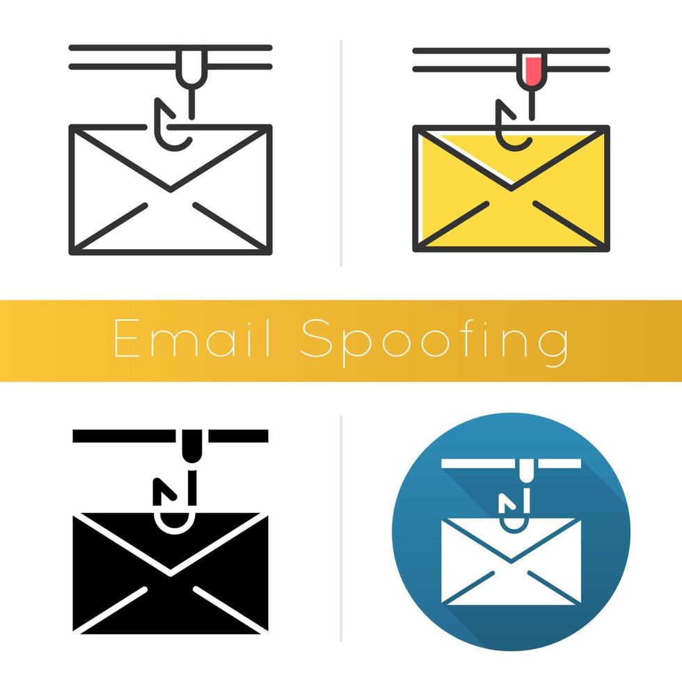 e-mail spoofing icoon vector