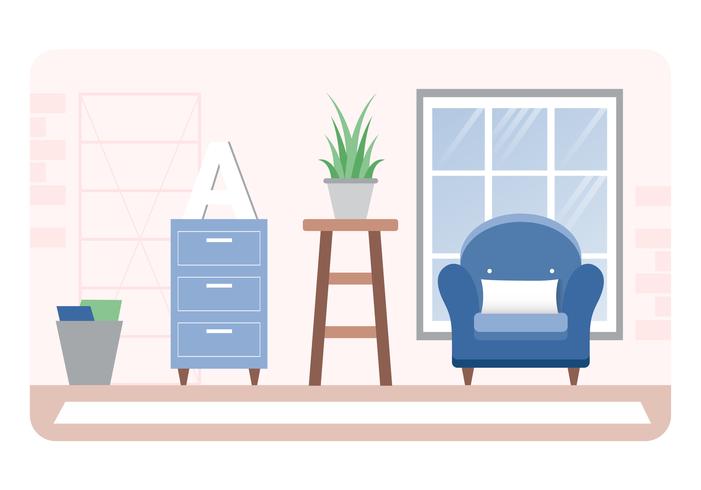 Vector Designer kamer illustratie