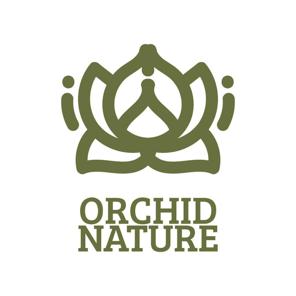 orchidee natuur bloem flora logo concept ontwerp illustratie vector