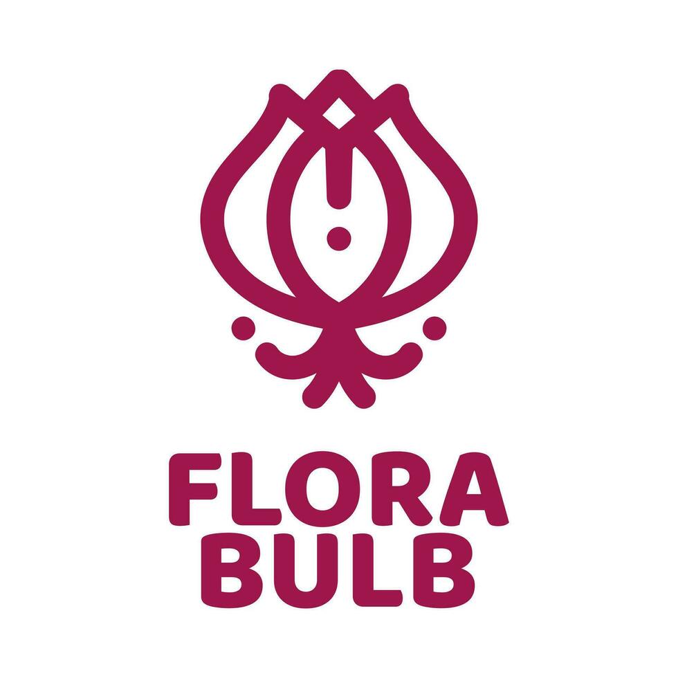 flora bloem lamp fabriek natuur logo concept ontwerp illustratie vector