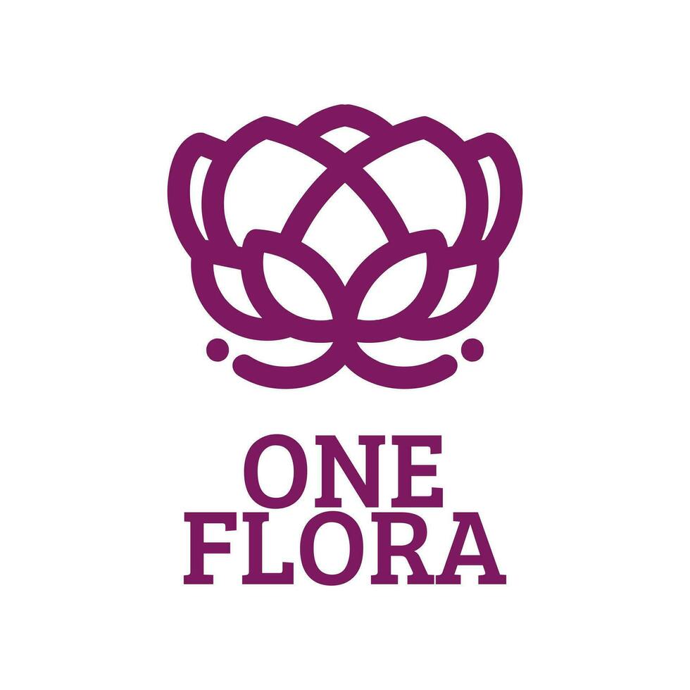 een bloem flora natuur logo concept ontwerp illustratie vector