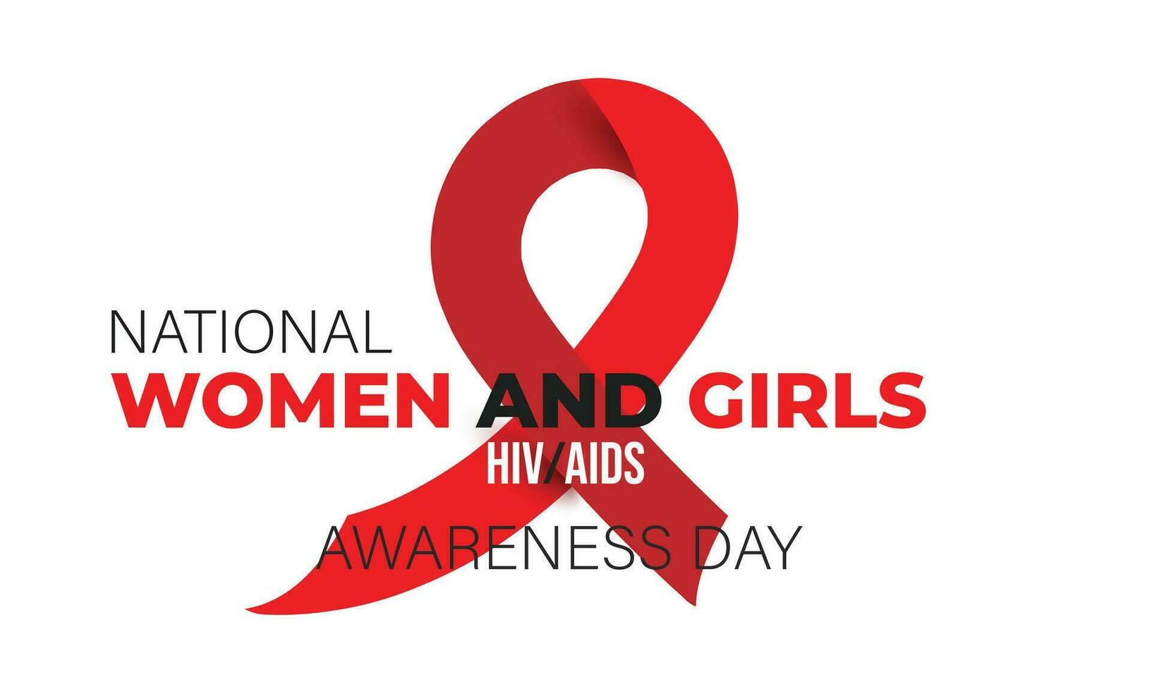 nationaal Dames en meisjes hiv AIDS bewustzijn dag. achtergrond, banier, kaart, poster, sjabloon. vector illustratie.
