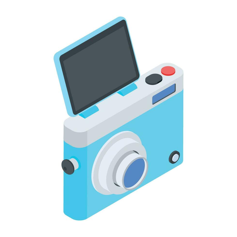 fotografie accessoires isometrische stijl icoon vector