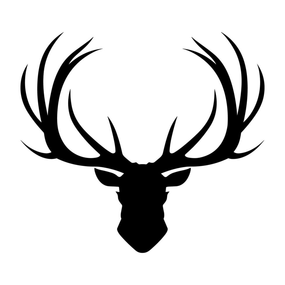 silhouet van hert gewei-vector, hert dier icoon vector illustratie.