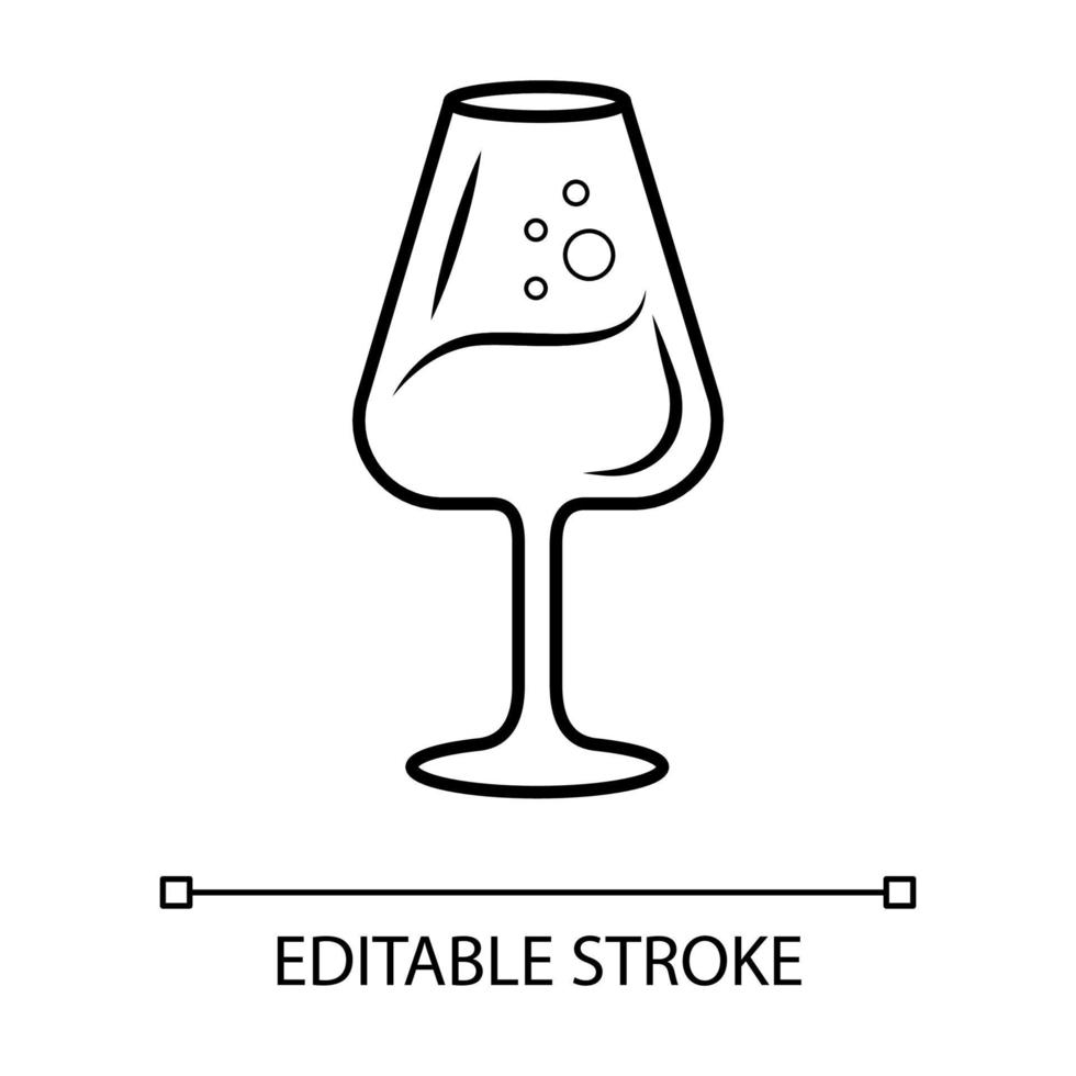 dessertwijn glas lineair pictogram vector