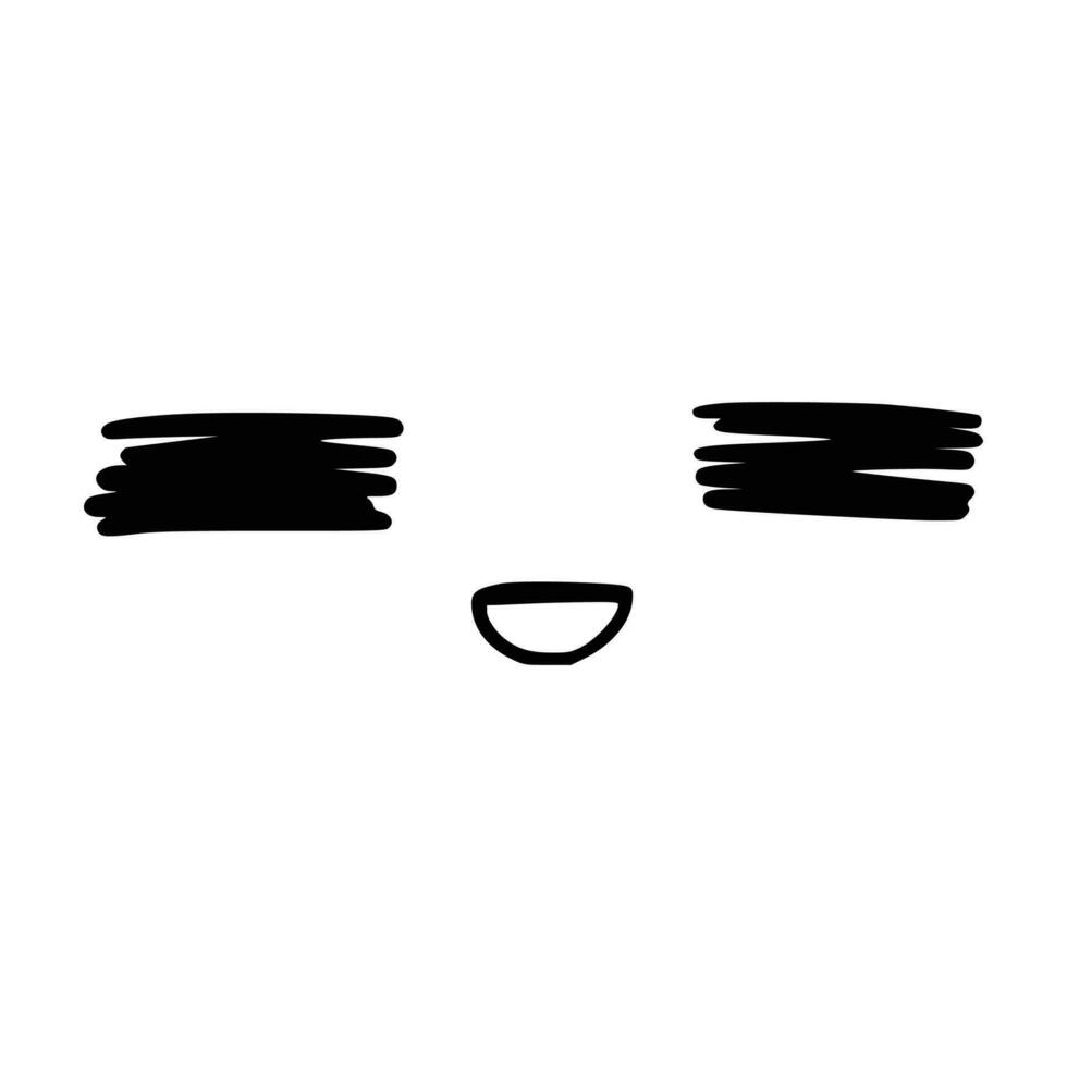 kawaii's schattig gezicht. manga-stijl ogen en mond. grappig tekenfilm Japans emoticon in verschillend uitdrukkingen, mega groot set. uitdrukking anime karakter en emoticon gezicht illustratie. achtergrond. afdrukken. vector