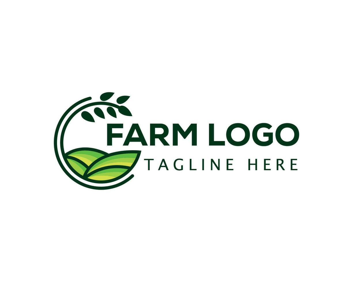 boerderij logo zon creatief logo landbouw logo vertrekken creatief vector