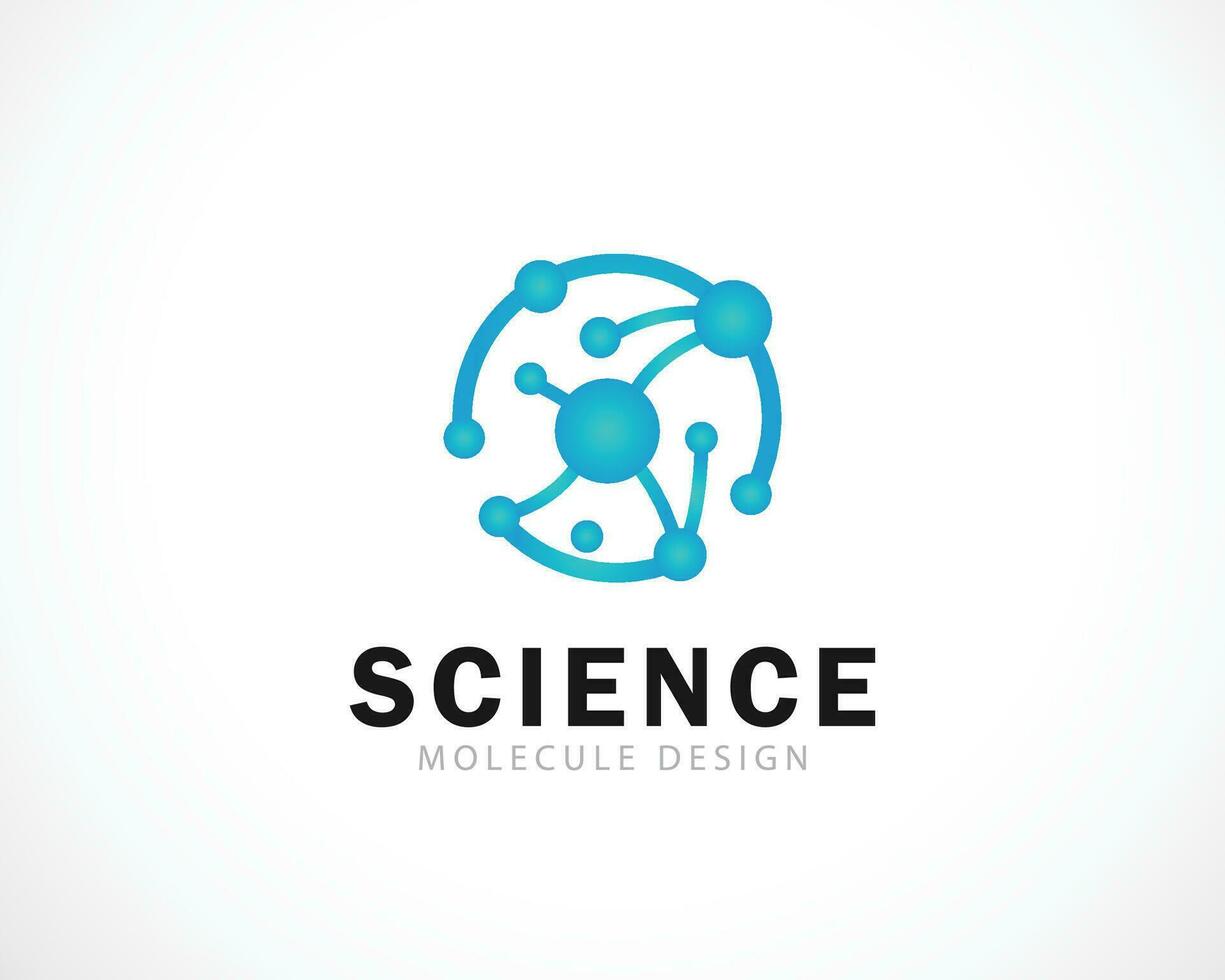 wetenschap logo creatief molecuul kleur helling ontwerp modern laboratorium cirkel molecuul vector