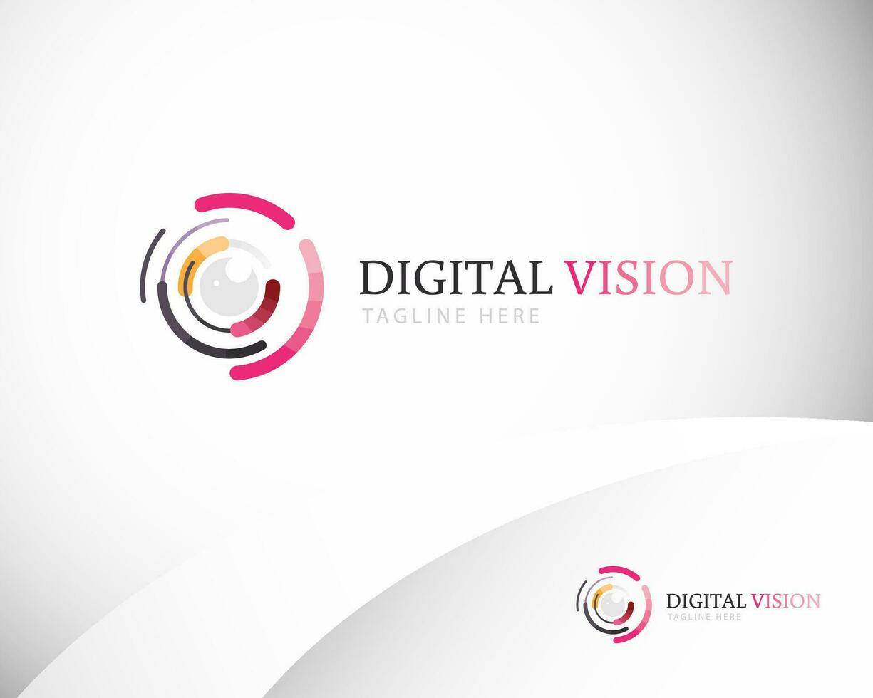 digitaal visie logo creatief ontwerp cirkel ontwerp concept vector