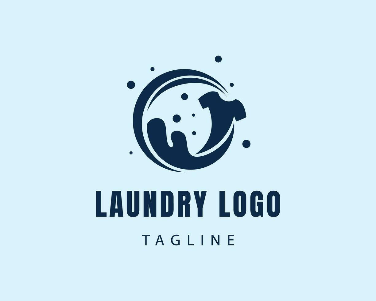 wasserij logo creatief logo schoon wassen logo proza logo vector