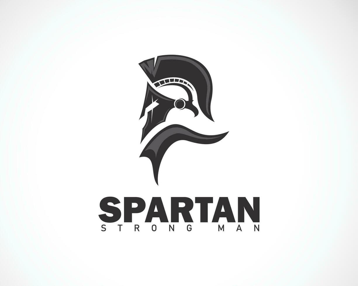 spartaans logo ontwerp spartaans gemakkelijk creatief logo vector spartaans zwart logo helm