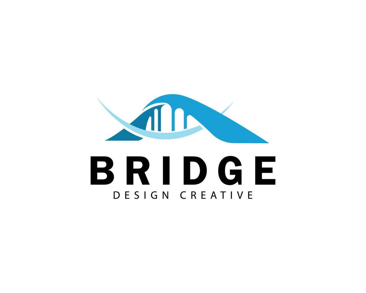 brug logo creatief aansluiten bedrijf ontwerp concept vector