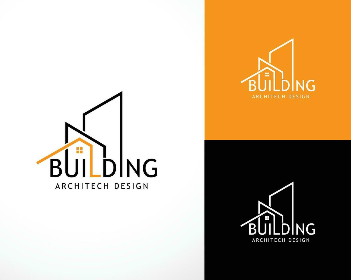 gebouw logo architect ontwerp creatief gemakkelijk illustratie vector