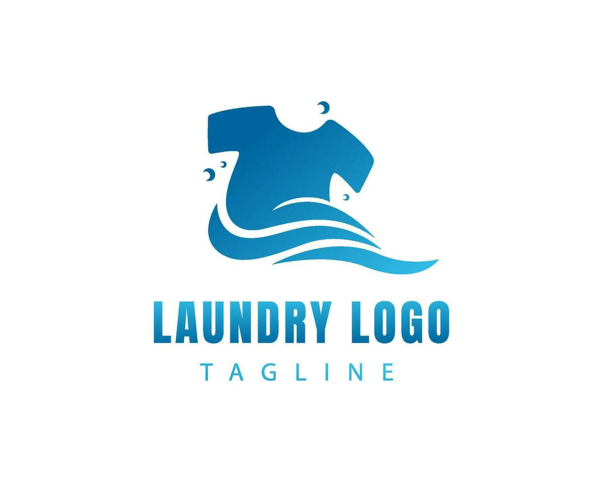wasserij logo creatief logo schoon wassen logo onderhoud logo vector