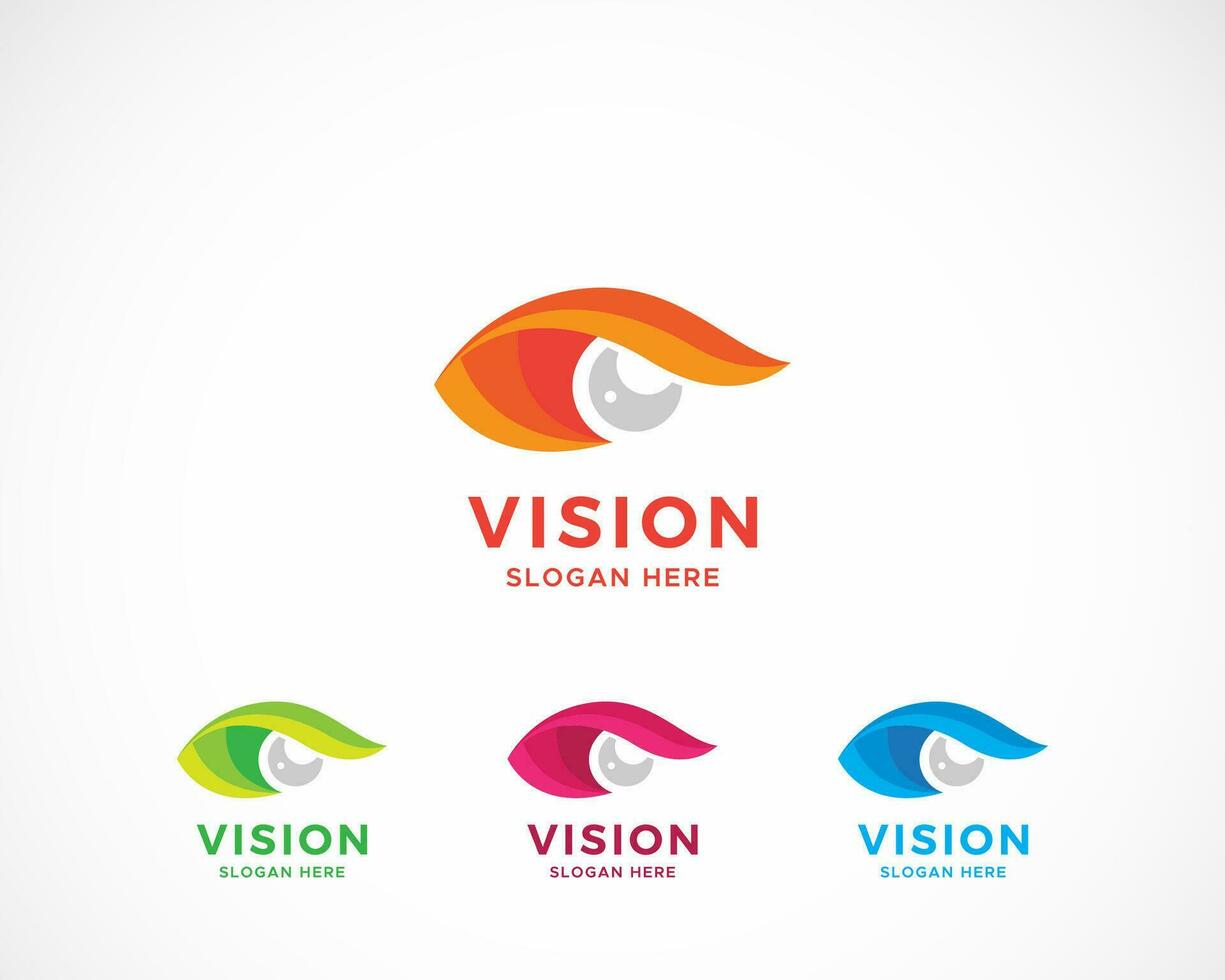 visie logo creatief ontwerp oog kleur vector