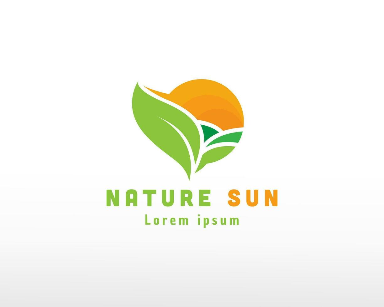 natuur zon logo energie zon logo zomer logo creatief zon logo vector