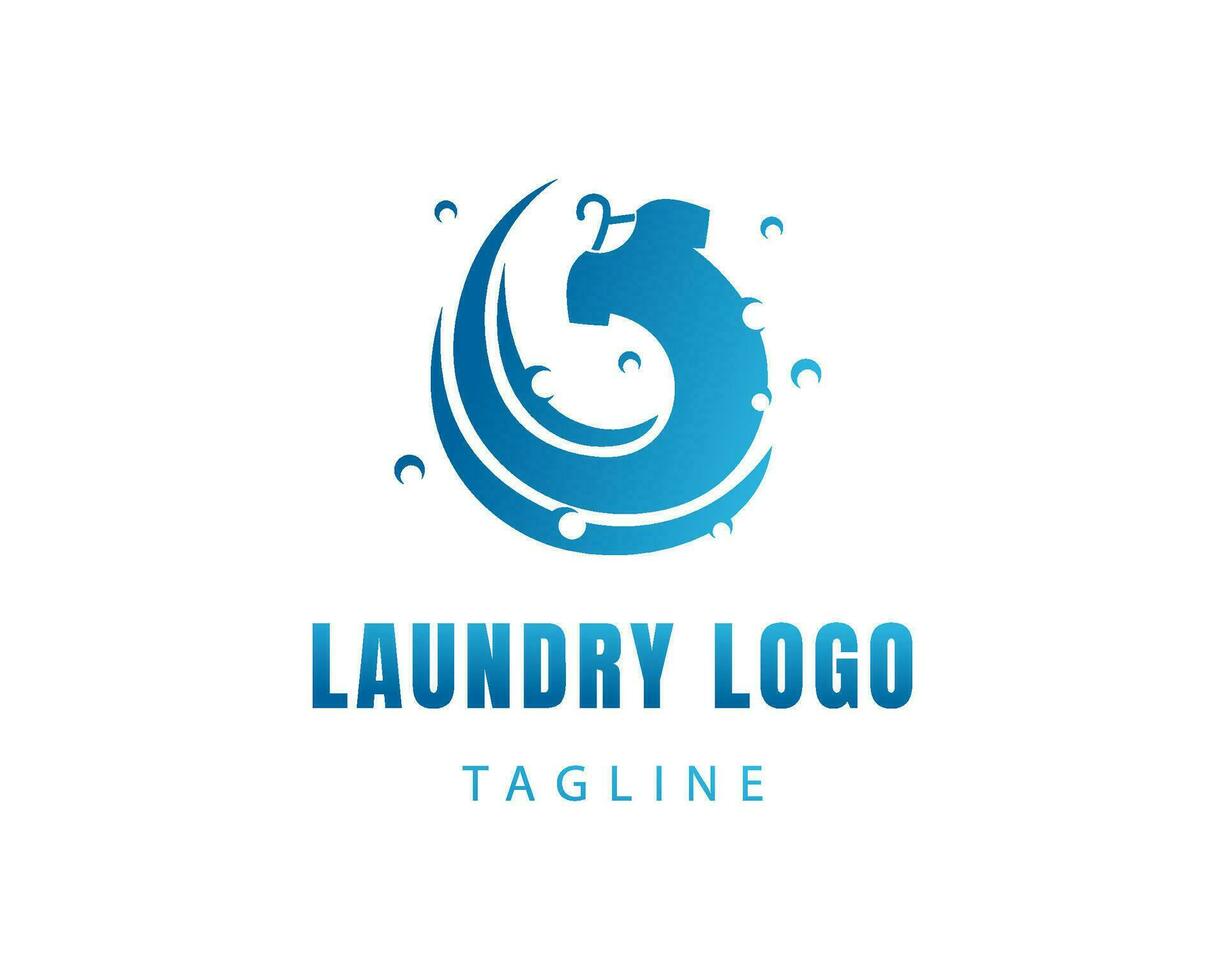 wasserij logo proza logo water laten vallen logo kleren logo vector