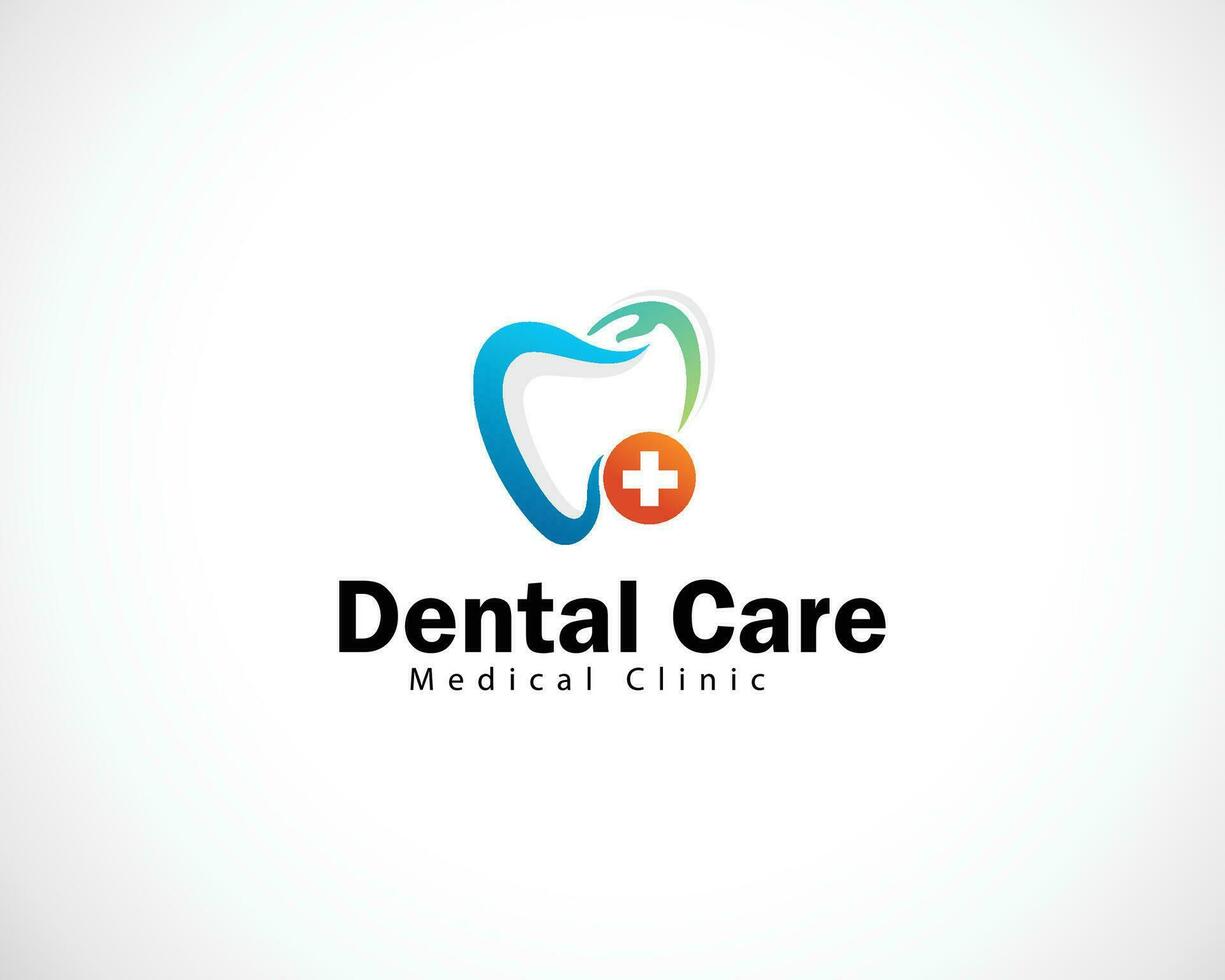 tandheelkundig kliniek logo ontwerpen gemakkelijk modern voor medisch onderhoud zorg ontwerp concept hand- cirkel vector