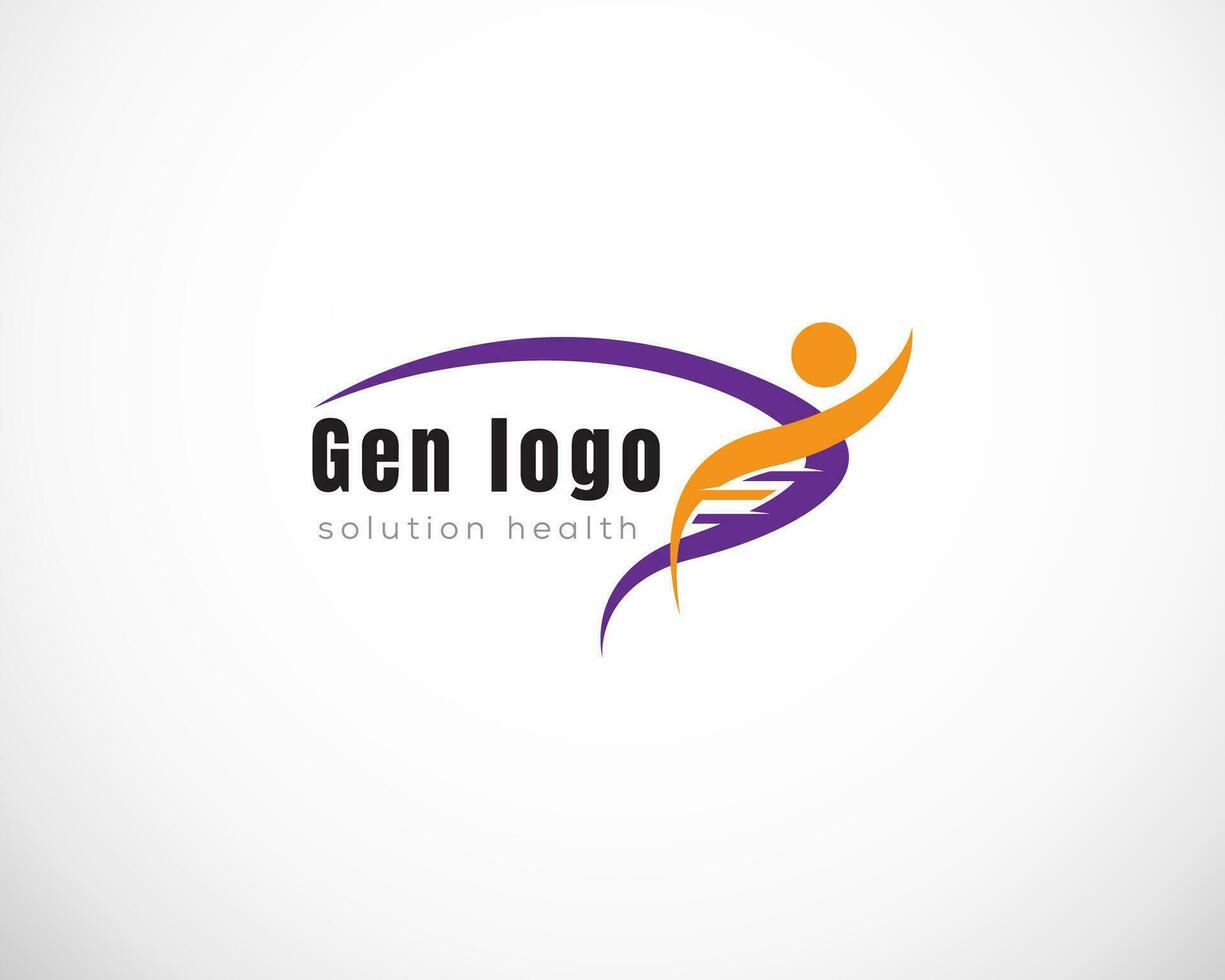 gen logo creatief ontwerp Gezondheid logo gemakkelijk vector