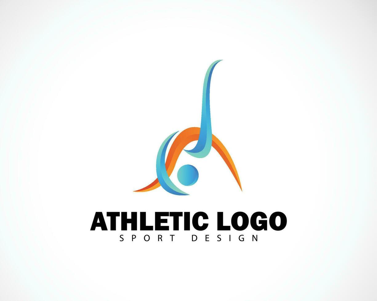 atletisch logo creatief yoga ontwerp mensen abstract sport schoonheid vector