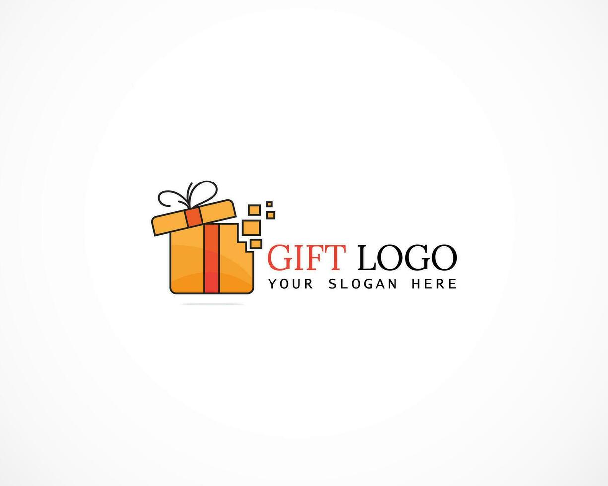 geschenk winkel logo symbool ontwerp sjabloon vector, embleem, ontwerp concept, creatief symbool illustratie vector