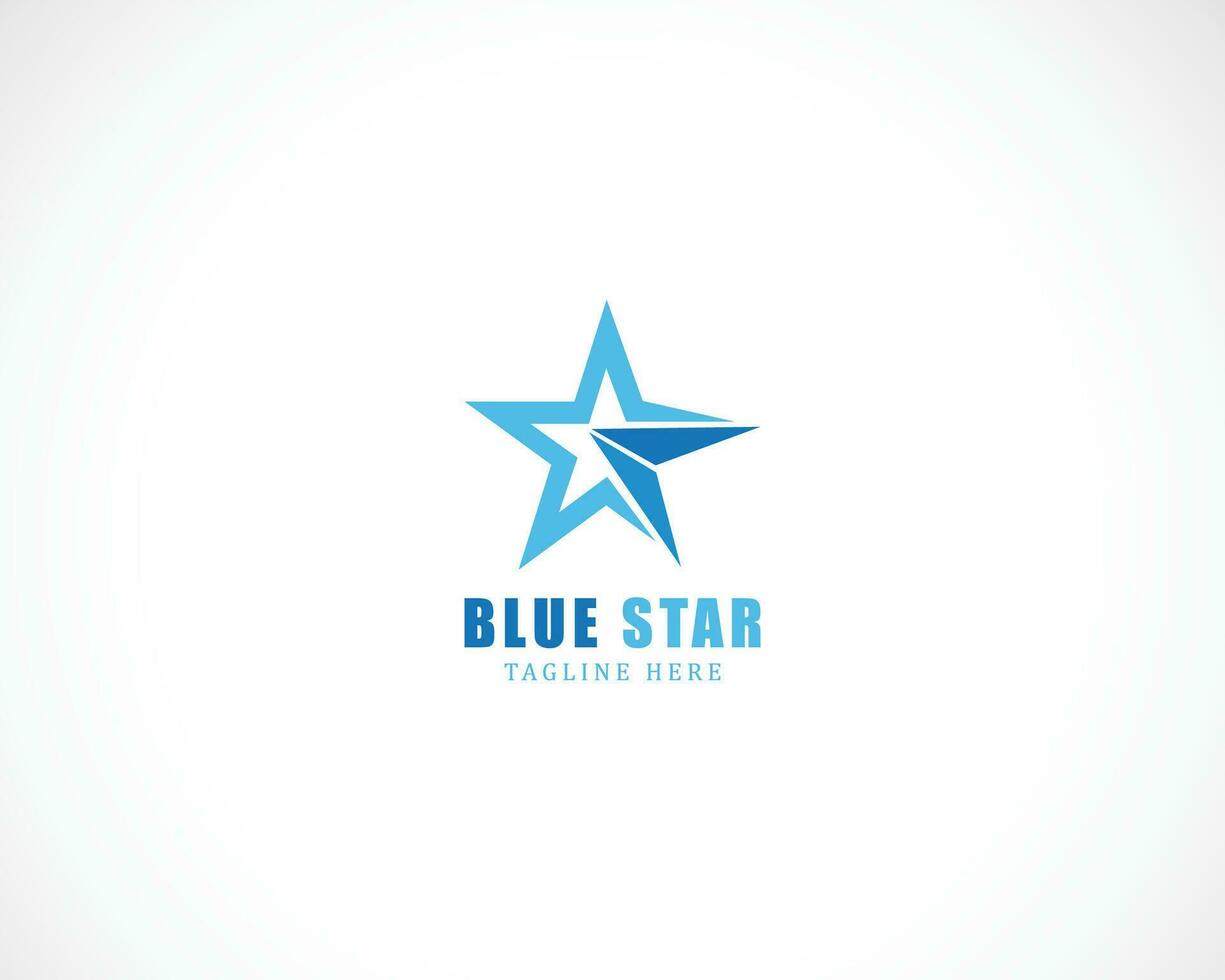 blauw ster logo creatief teken symbool bedrijf embleem vector