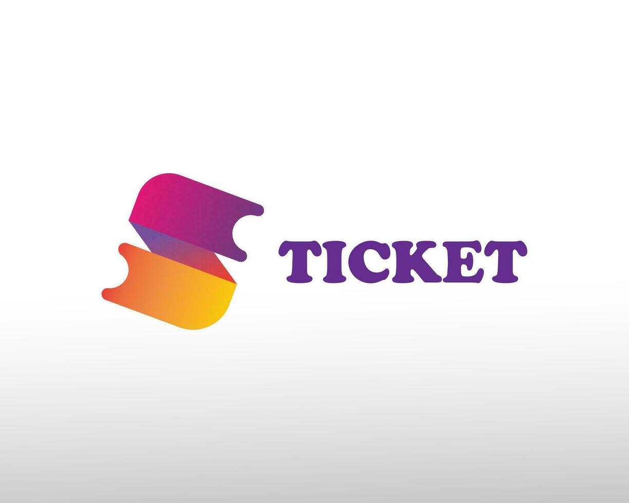 ticket logo symbool logo creatief vector