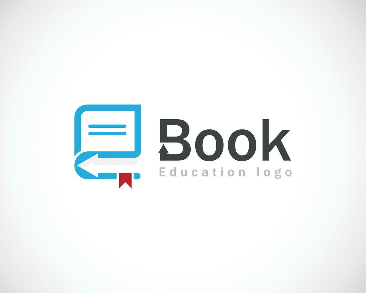 boek logo creatief concept pijl omhoog onderwijs icoon teken symbool vector