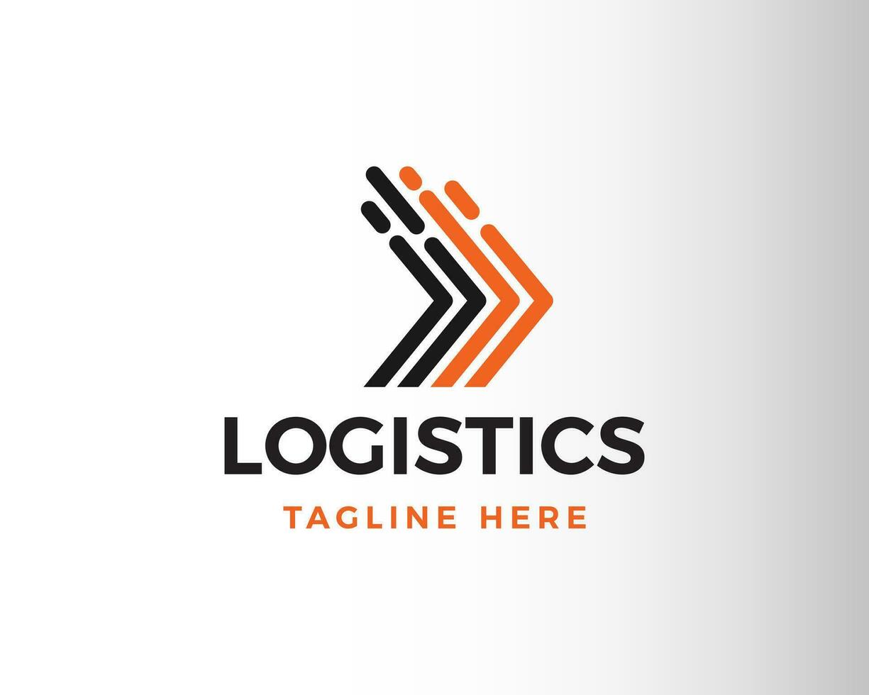 logistiek logo lijn logistiek logo logistiek symbool logo pijl logo snel levering logo vector