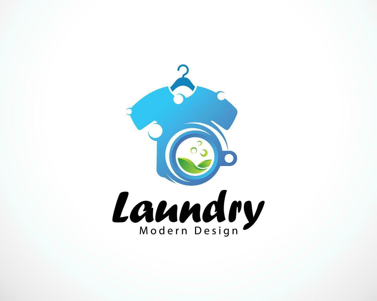 wasserij logo creatief kleur schoon natuur kleren ontwerp concept creatief vector