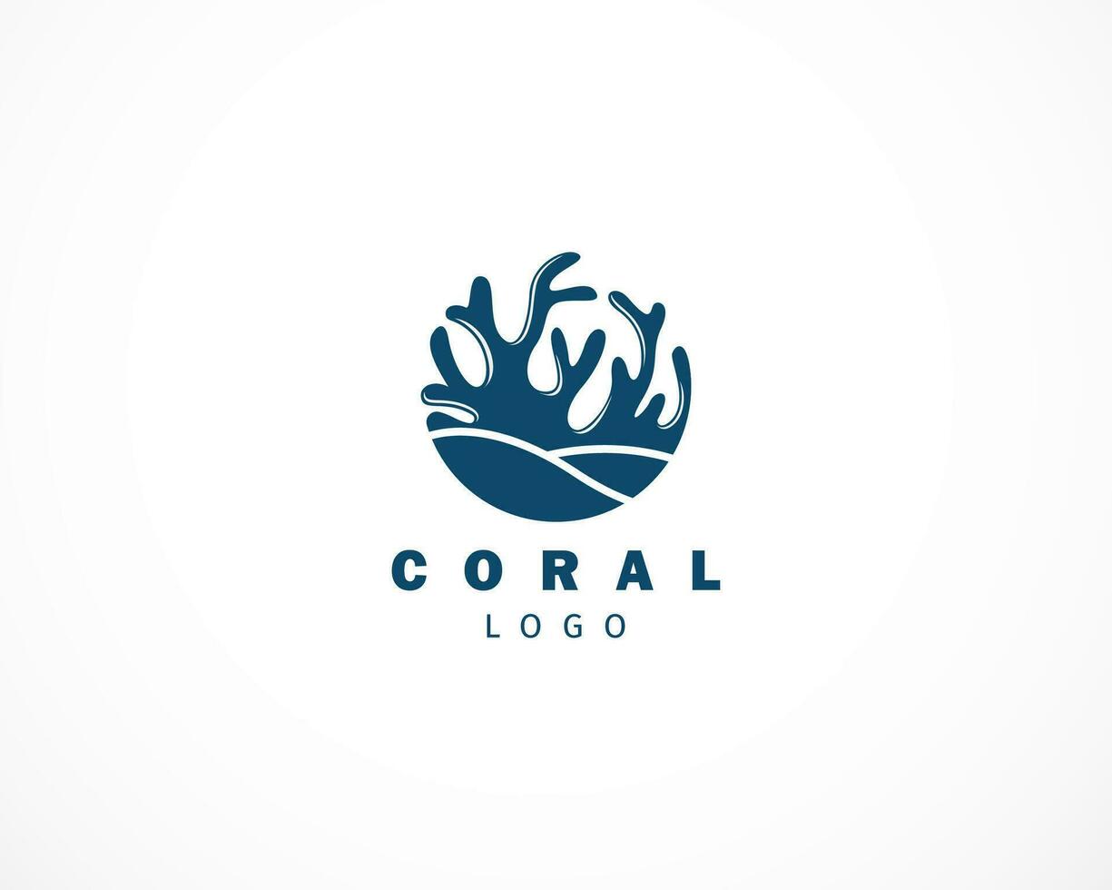 koraal logo icoon creatief ontwerp vector