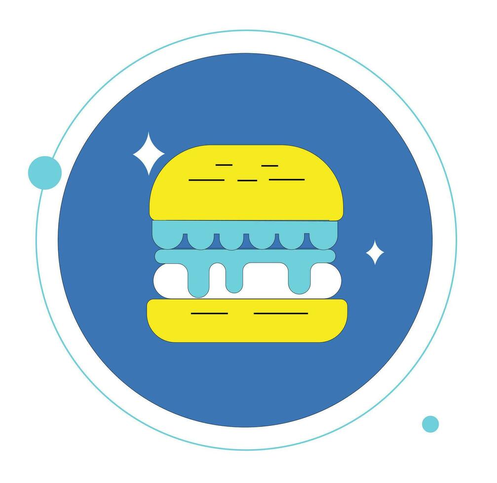 Hamburger icoon in vlak stijl. hamburger vector illustratie Aan wit geïsoleerd achtergrond. Hamburger bedrijf concept.