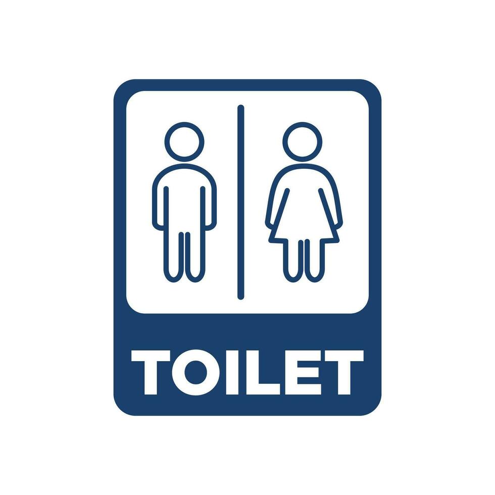 toilet teken afdrukbare openbaar teken symbool Mens vrouw. icoon minimalistische ontwerp illustratie vector