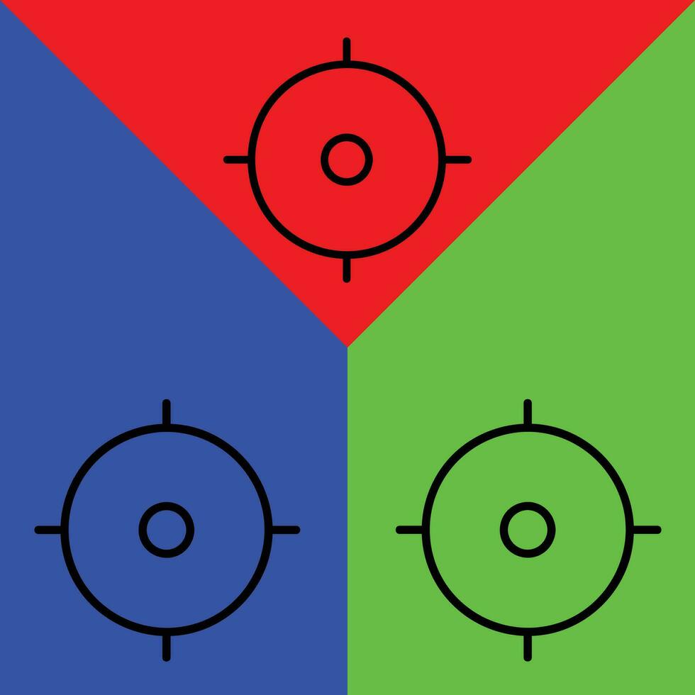 plaats vector icoon, schets stijl icoon, van avontuur pictogrammen verzameling, geïsoleerd Aan rood, blauw en groen achtergrond.
