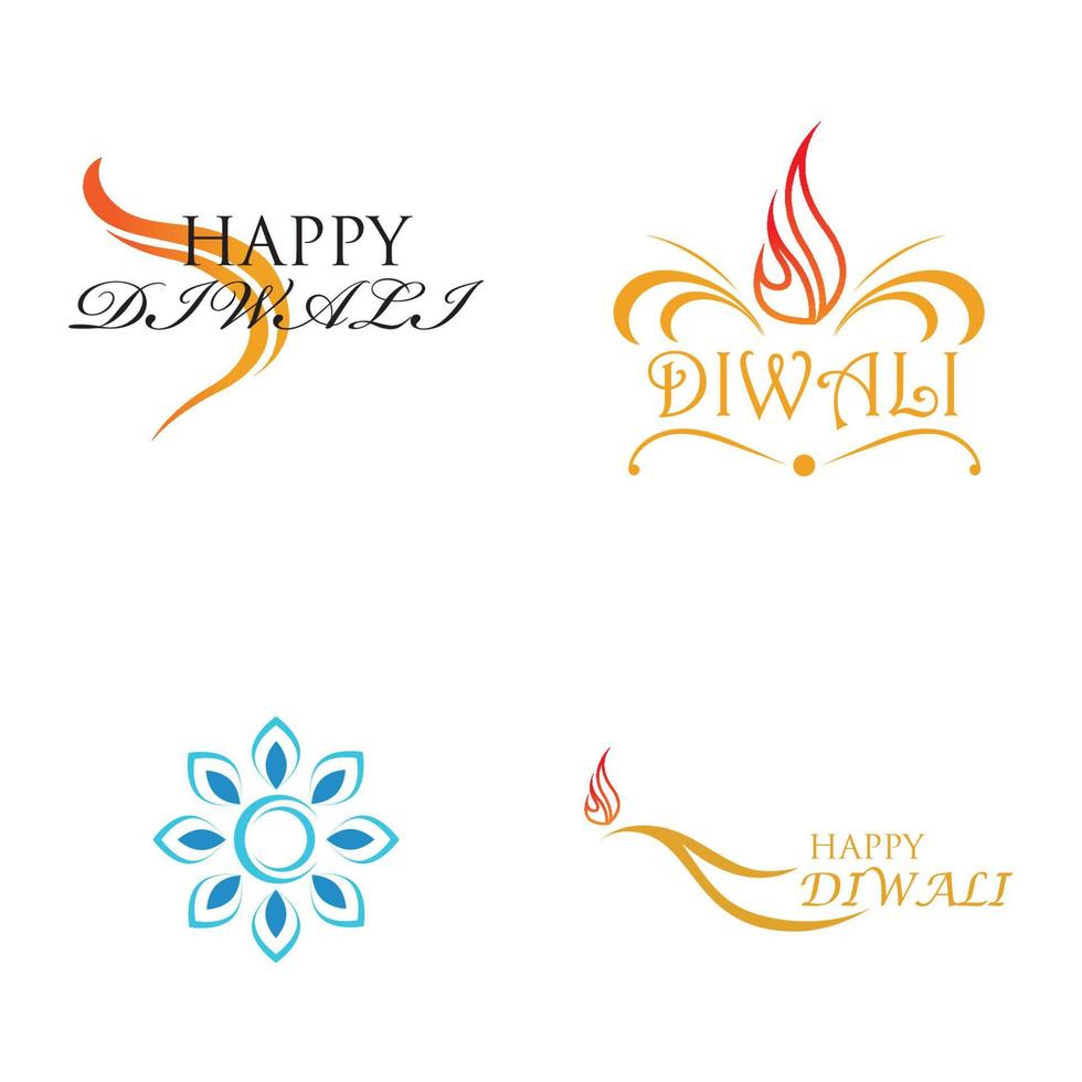 vector logo illustratie op het thema van de traditionele viering van gelukkige diwali
