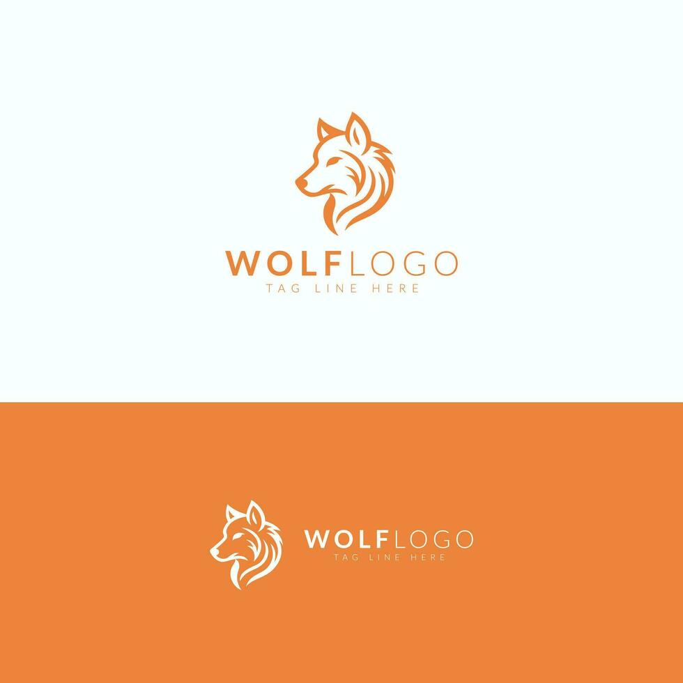 een majestueus wolf logo vector