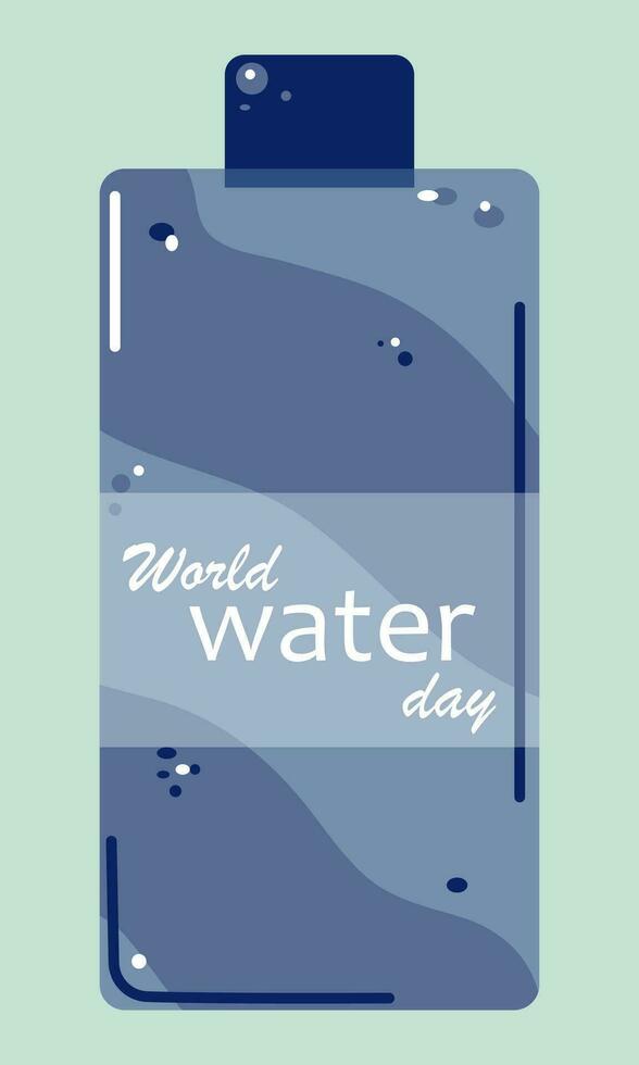 wereld water dag Aan maart 22. drinken water voor reclame campagnes . opslaan de van de aarde water. spandoeken, affiches, groet kaarten, websites, flyers vector