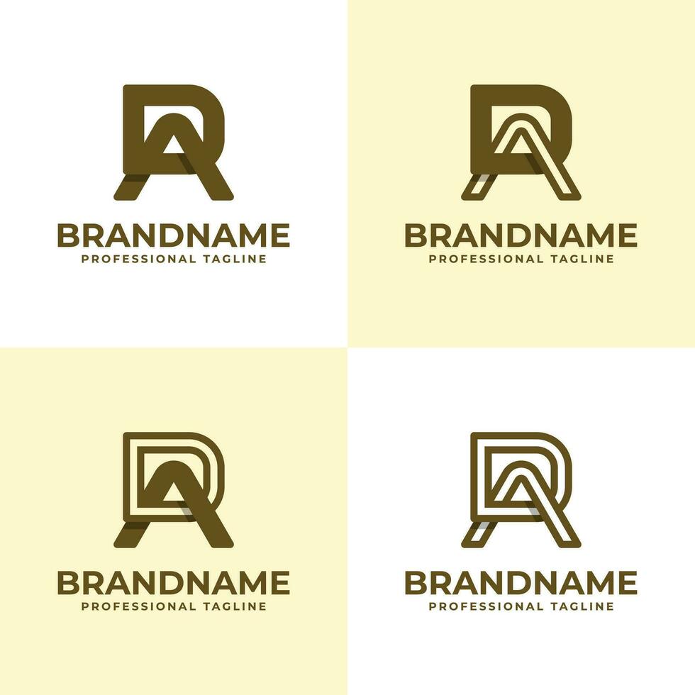 modern brief da monogram logo set, geschikt voor bedrijf met da of advertentie initialen vector