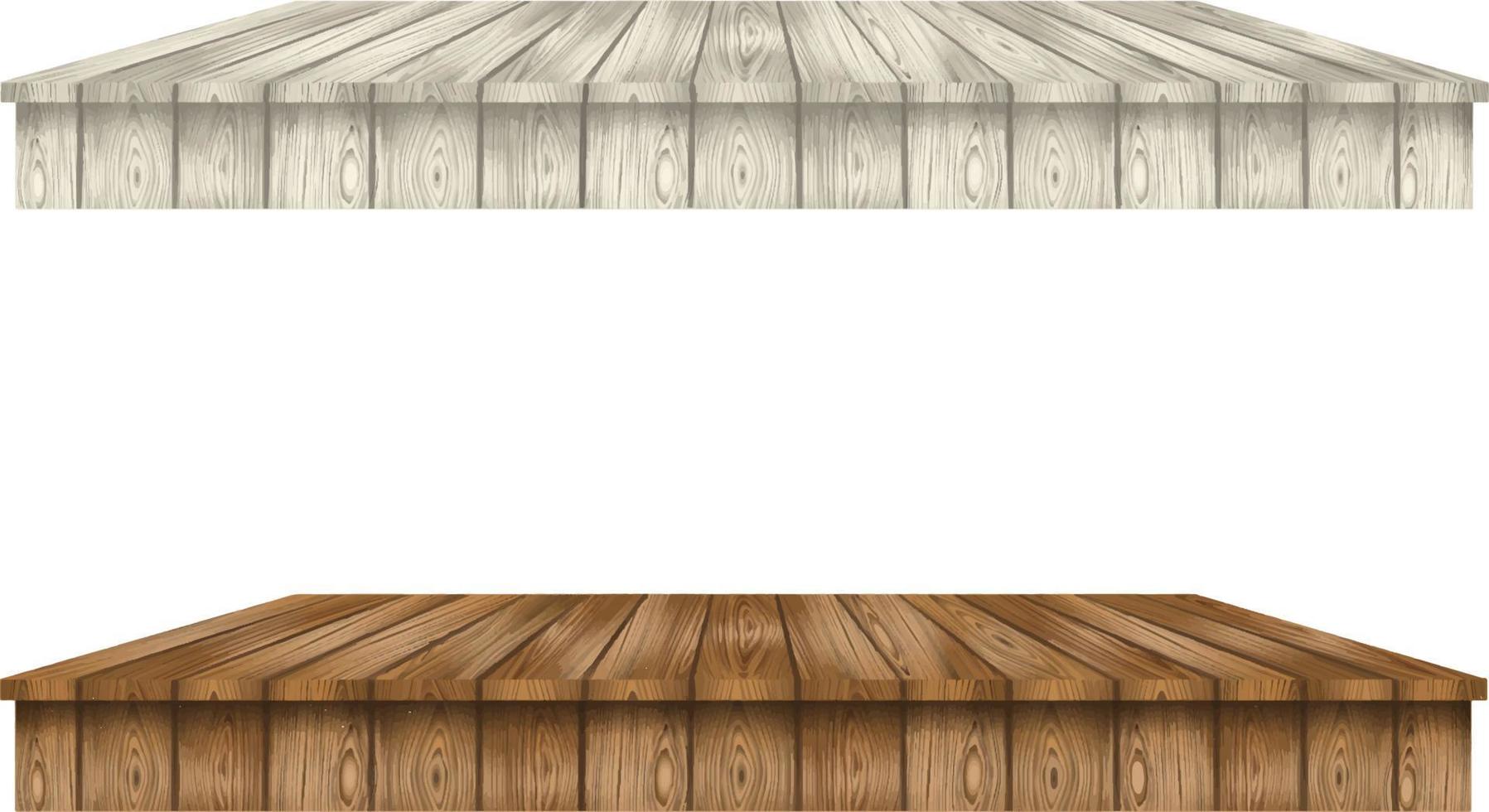 bruine en witte houten podiumvloer of tafel vector