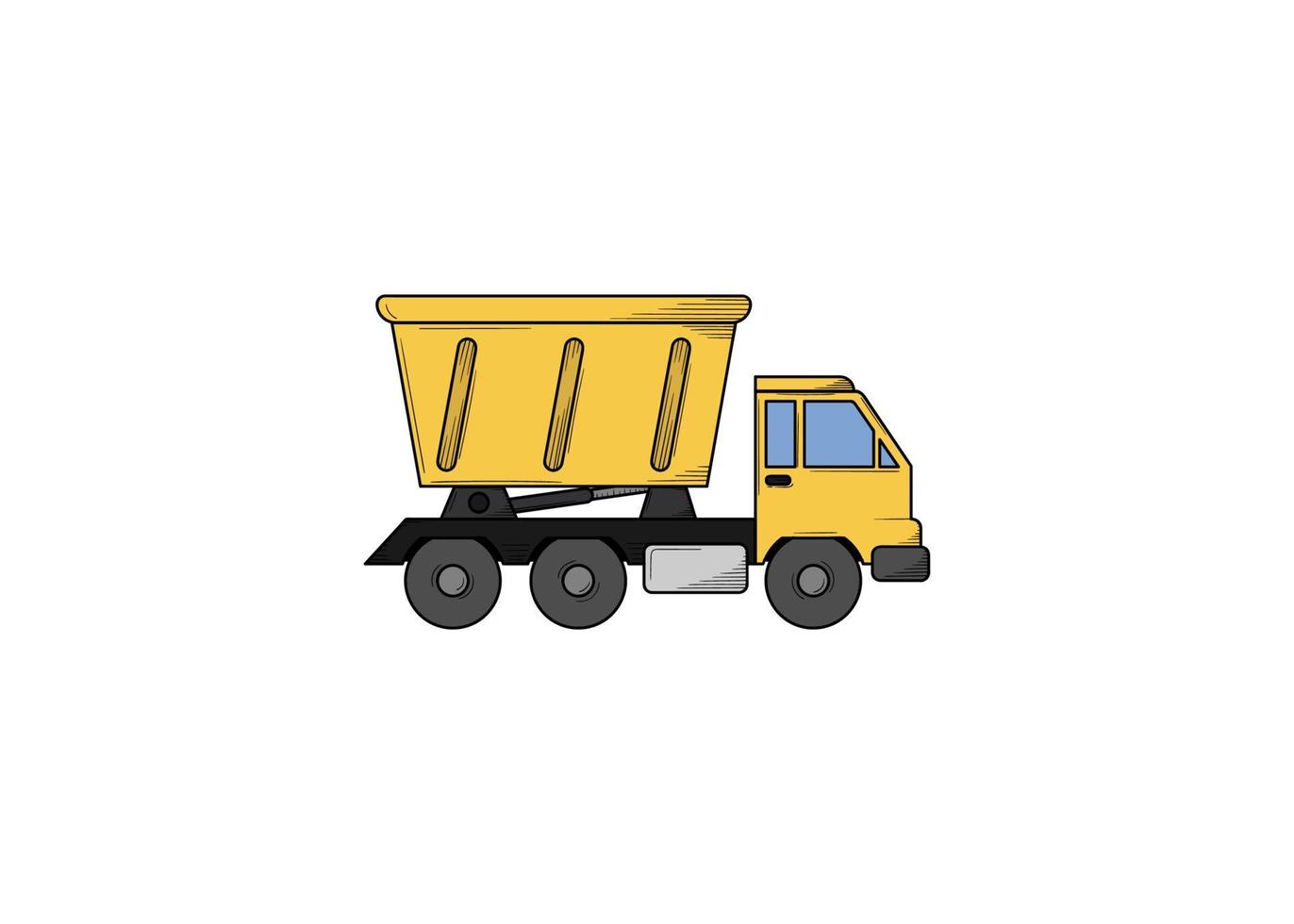 dumper hand getrokken schets illustratie vector design