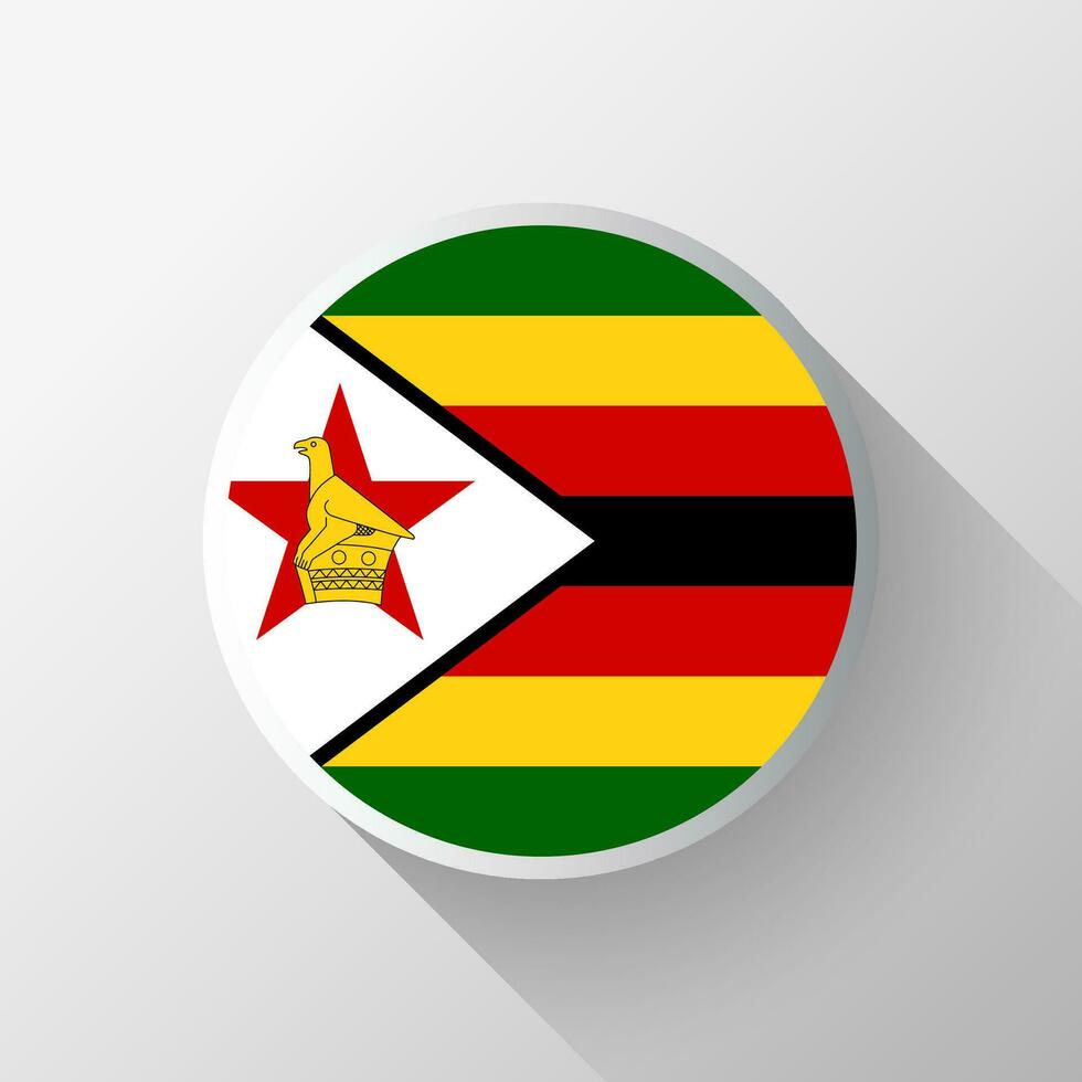 creatief Zimbabwe vlag cirkel insigne vector