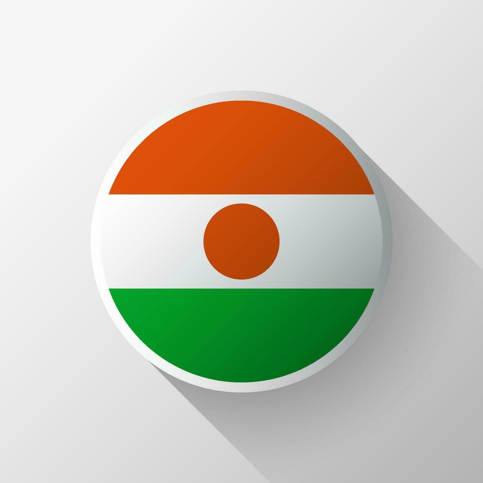 creatief Niger vlag cirkel insigne vector