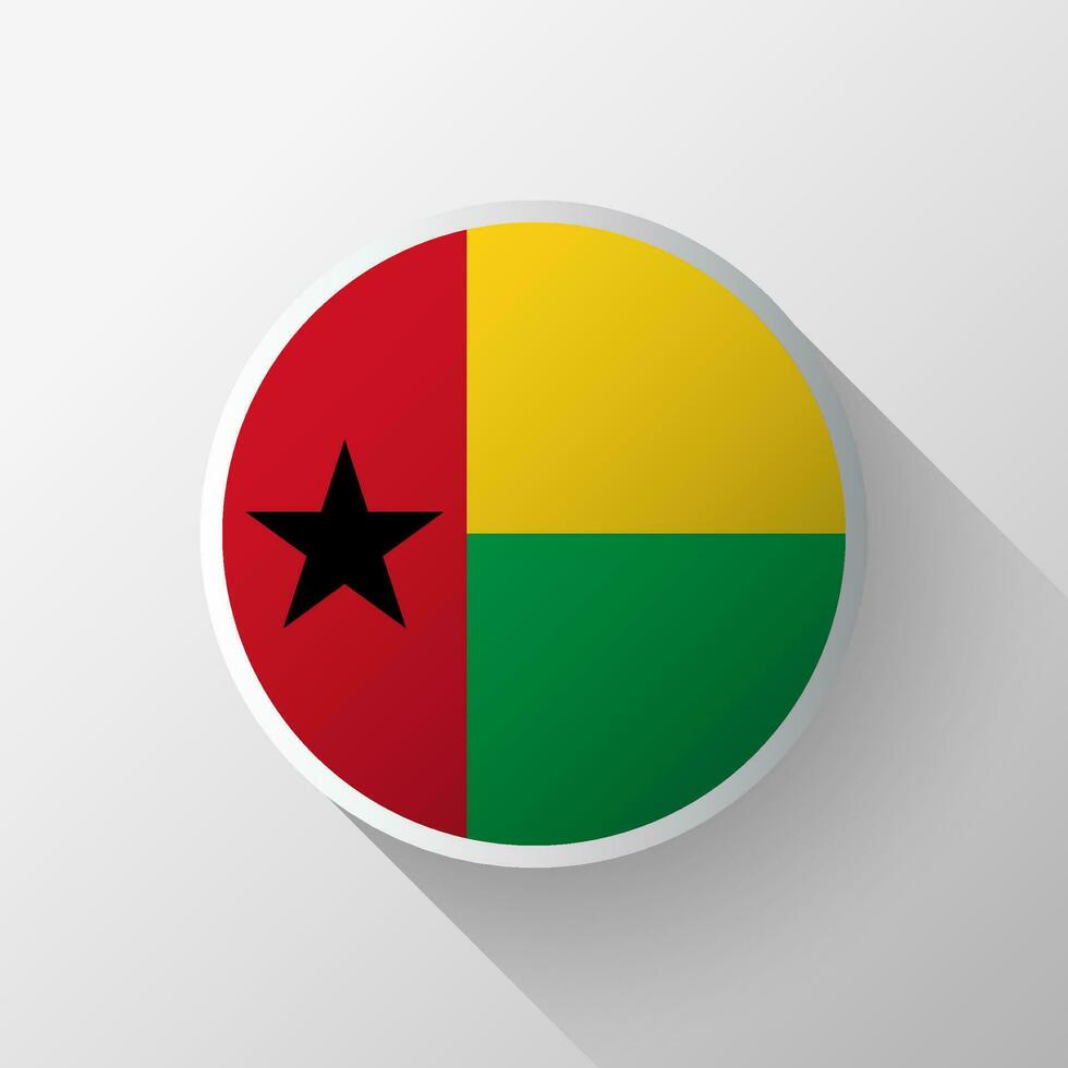 creatief Guinea Bissau vlag cirkel insigne vector