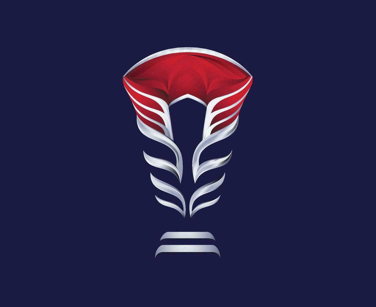 afc Aziatisch kop qatar 2023 abstract symbool logo Azië Amerikaans voetbal ontwerp vector illustratie met blauw achtergrond