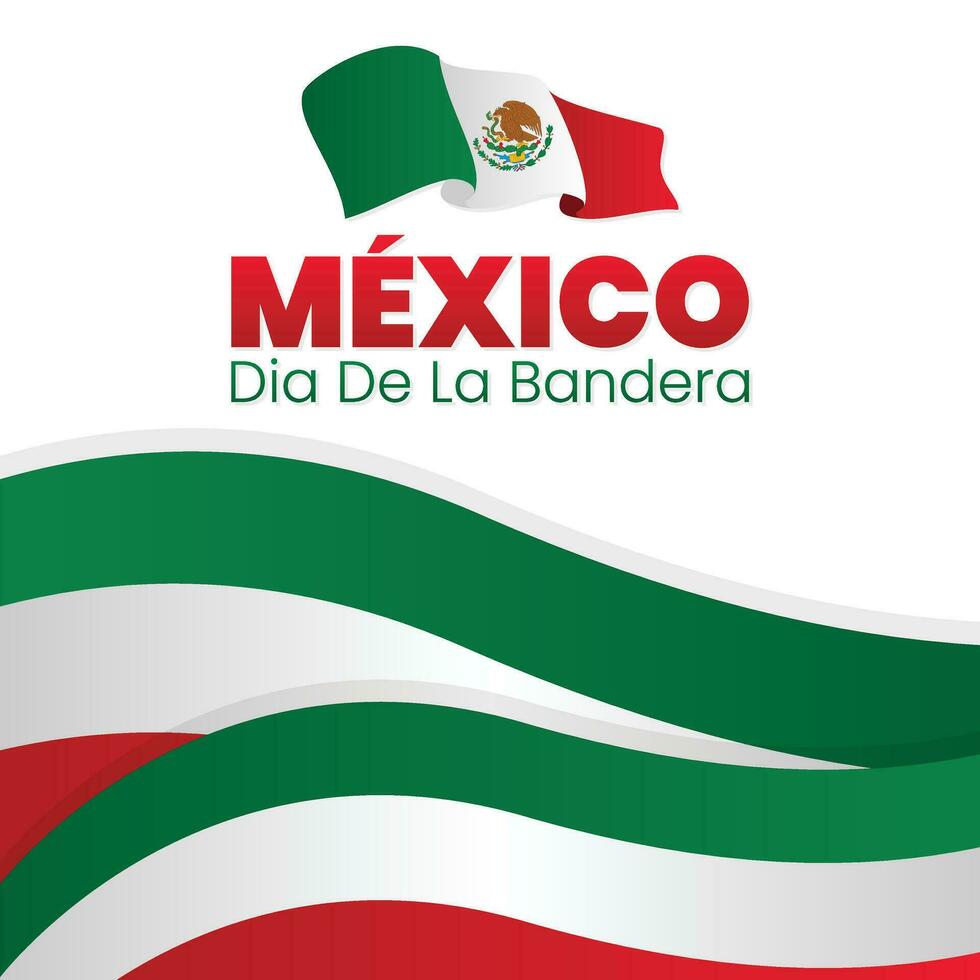 Mexico dia de la bandera voor Mexicaans vlag dag kleurrijk sjabloon vector