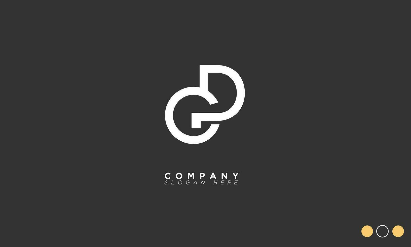 gd alfabet brieven initialen monogram logo dg, g en d vector